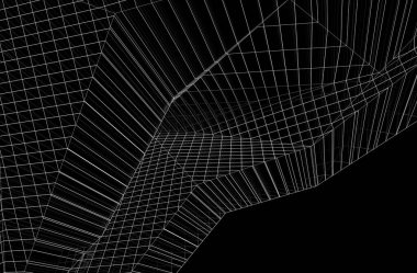 Mimari bina tasarımının 3 boyutlu illüstrasyonu