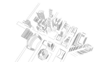 Mimari bina, kentsel kentsel illüstrasyon tasarımı, soyut arkaplan.