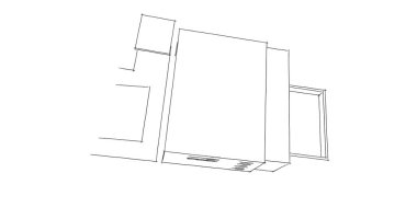  Mimari bina tasarımının 3 boyutlu illüstrasyonu