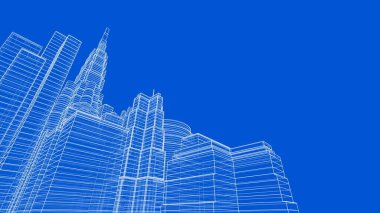 Mimari bina, kentsel kentsel illüstrasyon tasarımı, soyut arkaplan.