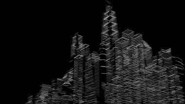 Mimari bina, kentsel kentsel illüstrasyon tasarımı, soyut arkaplan.