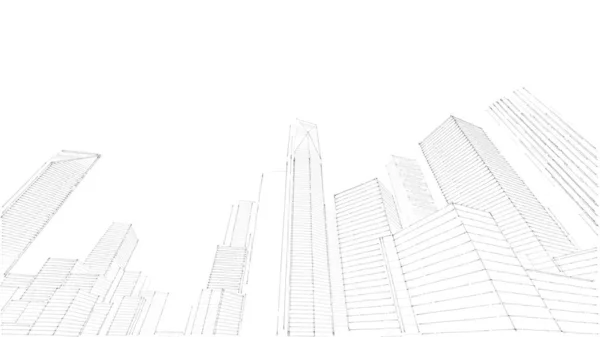 Architektura Budova Výstavba Městské Ilustrace Design Abstraktní Pozadí — Stock fotografie