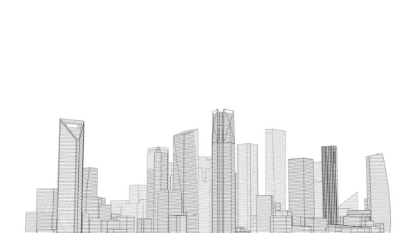 Építészet Épület Építés Városi Illusztráció Tervezés Elvont Háttér — Stock Fotó