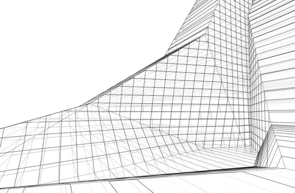 建築設計の3Dイラスト — ストック写真