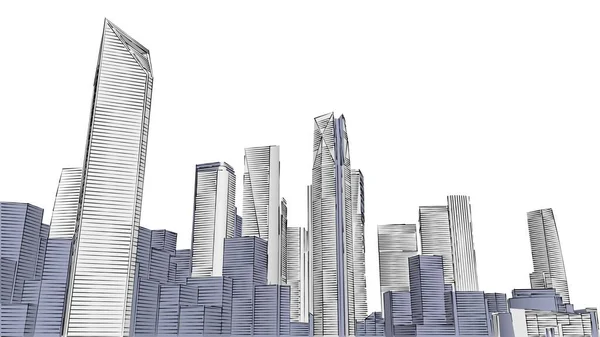 Mimari bina, kentsel kentsel illüstrasyon tasarımı, soyut arkaplan.