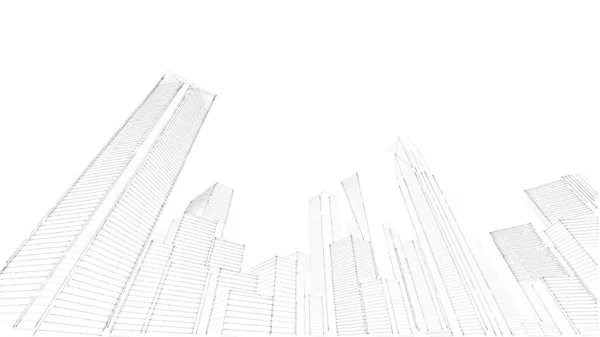 Arkitektur Byggnad Urban Illustration Design Abstrakt Bakgrund — Stockfoto