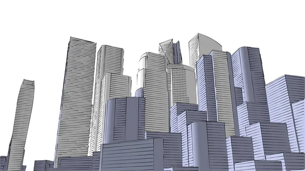 Mimari bina, kentsel kentsel illüstrasyon tasarımı, soyut arkaplan.