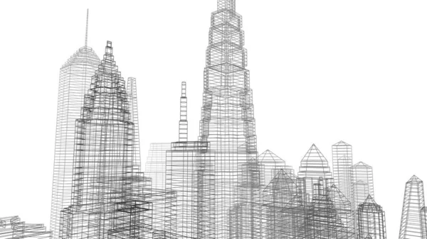 Mimari bina, kentsel kentsel illüstrasyon tasarımı, soyut arkaplan.