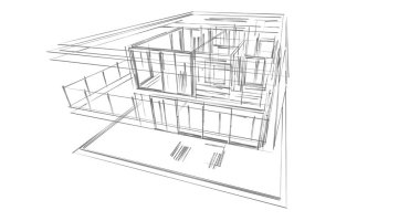 İnşaatın 3B mimari tasarımı