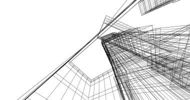 soyut mimari duvar kağıdı tasarımı, dijital konsept arkaplan