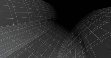 Mimari sanat konseptinde soyut çizgiler, minimum geometrik şekiller. 