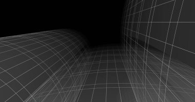 Mimari sanat konseptinde soyut çizgiler, minimum geometrik şekiller. 