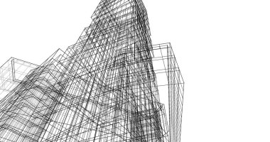 soyut mimari duvar kağıdı tasarımı, dijital konsept arkaplan