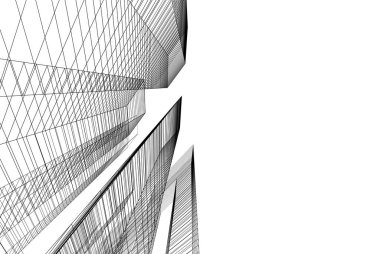 soyut mimari duvar kağıdı tasarımı, dijital konsept arkaplan