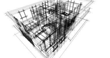 İnşaatın 3B mimari tasarımı