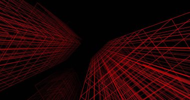 soyut mimari duvar kağıdı tasarımı, dijital konsept arkaplan