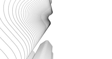 Mimari sanat konseptinde soyut çizgiler, minimum geometrik şekiller. 