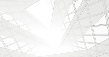 Mimari sanat konseptinde soyut çizgiler, minimum geometrik şekiller. 