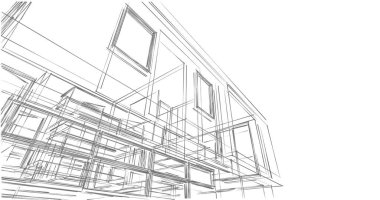 İnşaatın 3B mimari tasarımı