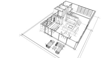 İnşaatın 3B mimari tasarımı