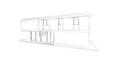 İnşaatın 3B mimari tasarımı