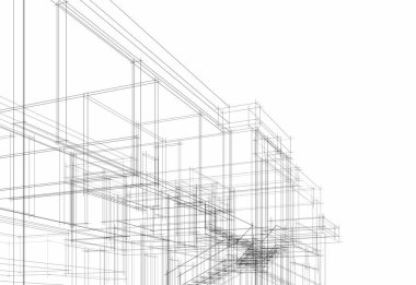 soyut mimari duvar kağıdı tasarımı, dijital konsept arkaplan