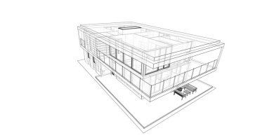 İnşaatın 3B mimari tasarımı