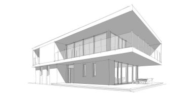 İnşaatın 3B mimari tasarımı