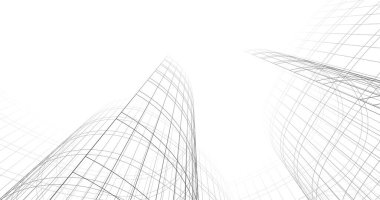 soyut mimari duvar kağıdı tasarımı, dijital konsept arkaplan