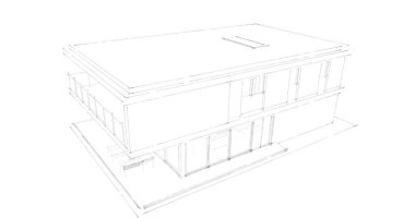 İnşaatın 3B mimari tasarımı