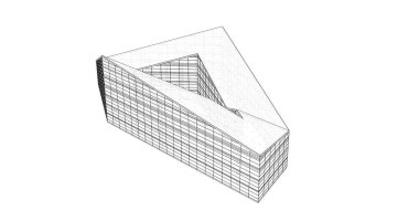 Mimari sanat konseptinde soyut çizgiler, minimum geometrik şekiller. 