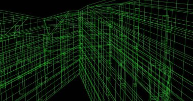soyut mimari duvar kağıdı tasarımı, dijital konsept arkaplan