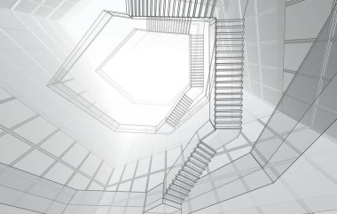 soyut mimari duvar kağıdı tasarımı, dijital konsept arkaplan