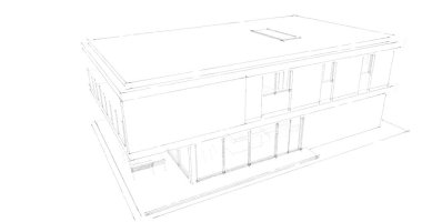 İnşaatın 3B mimari tasarımı