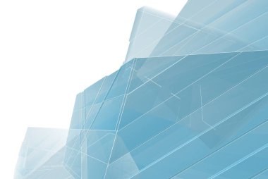 Mimari sanat konseptinde soyut çizgiler, minimum geometrik şekiller. 