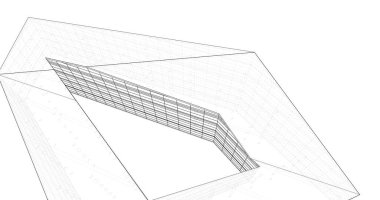soyut mimari duvar kağıdı tasarımı, dijital konsept arkaplan