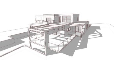 çizgili mimari duvar kağıdı, dijital arkaplan