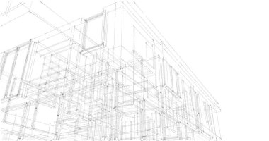 İnşaatın 3B mimari tasarımı