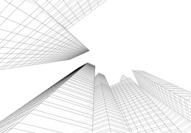 soyut mimari duvar kağıdı tasarımı, dijital konsept arkaplan