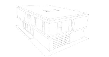 İnşaatın 3B mimari tasarımı