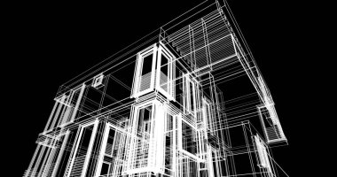 çizgili mimari duvar kağıdı, dijital arkaplan