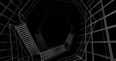 soyut mimari duvar kağıdı, dijital arkaplan