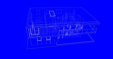 İnşaatın 3B mimari tasarımı