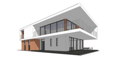 İnşaatın 3B mimari tasarımı