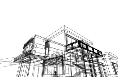 soyut mimari duvar kağıdı tasarımı, dijital konsept arkaplan