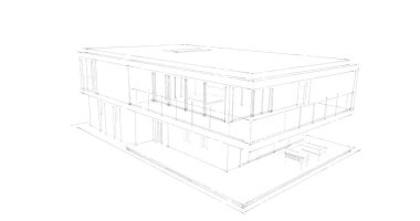 İnşaatın 3B mimari tasarımı