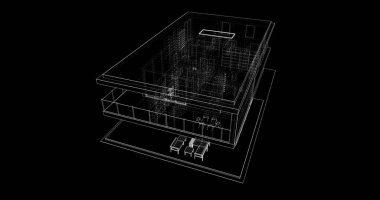 İnşaatın 3B mimari tasarımı