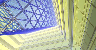 soyut mimari duvar kağıdı tasarımı, dijital konsept arkaplan