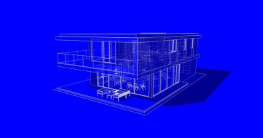 İnşaatın 3B mimari tasarımı