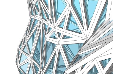 soyut mimari duvar kağıdı tasarımı, dijital konsept arkaplan